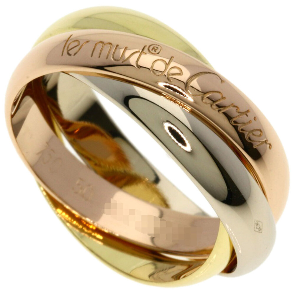 CARTIER Authentic 18k Gold Trinity Ring #50